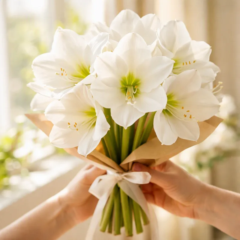 Amaryllis – hvit – bilde 3