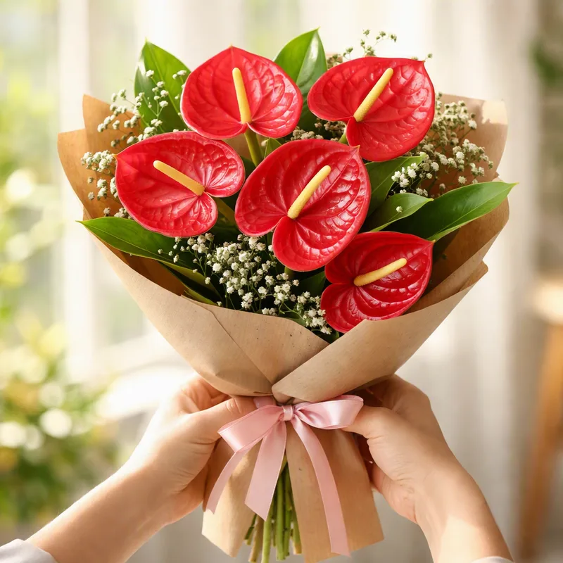 Anthurium (flamingoblomst) – klassisk – bilde 3