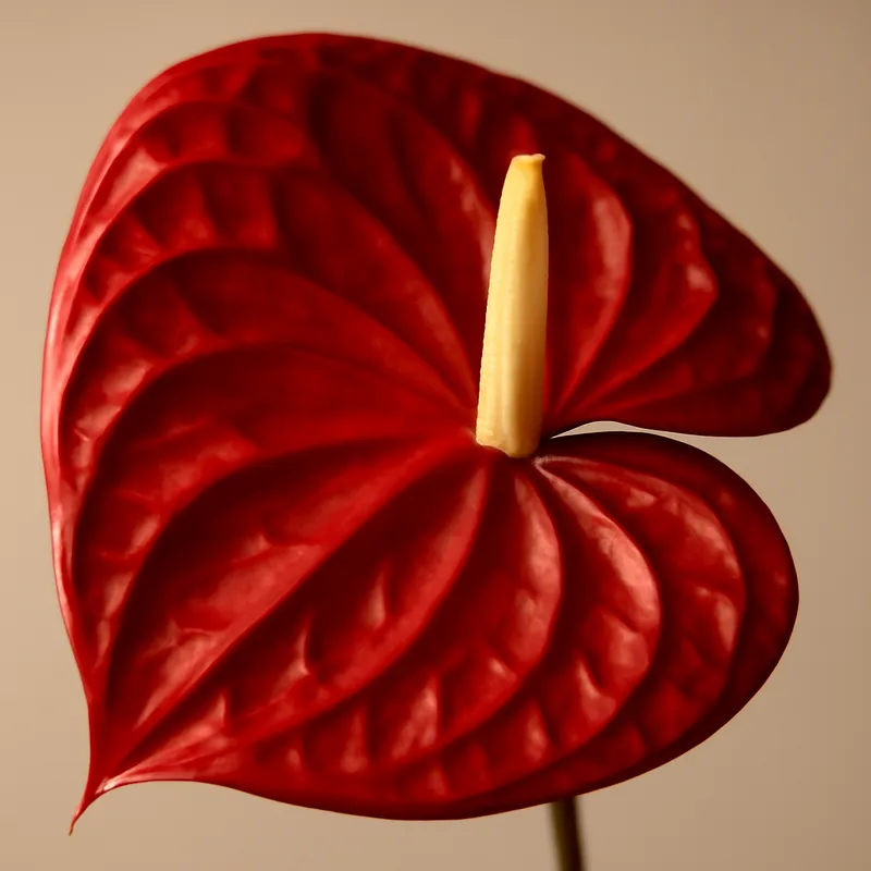 Anthurium (flamingoblomst) – rød – bilde 2