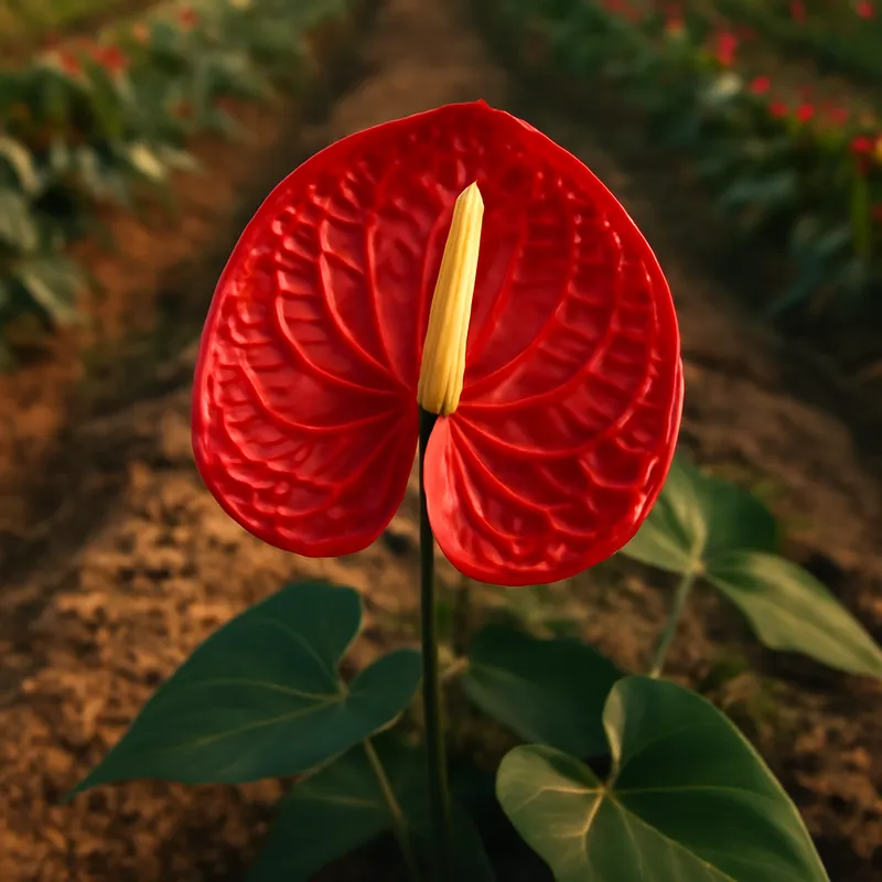 Anthurium (flamingoblomst) – rød – bilde 4