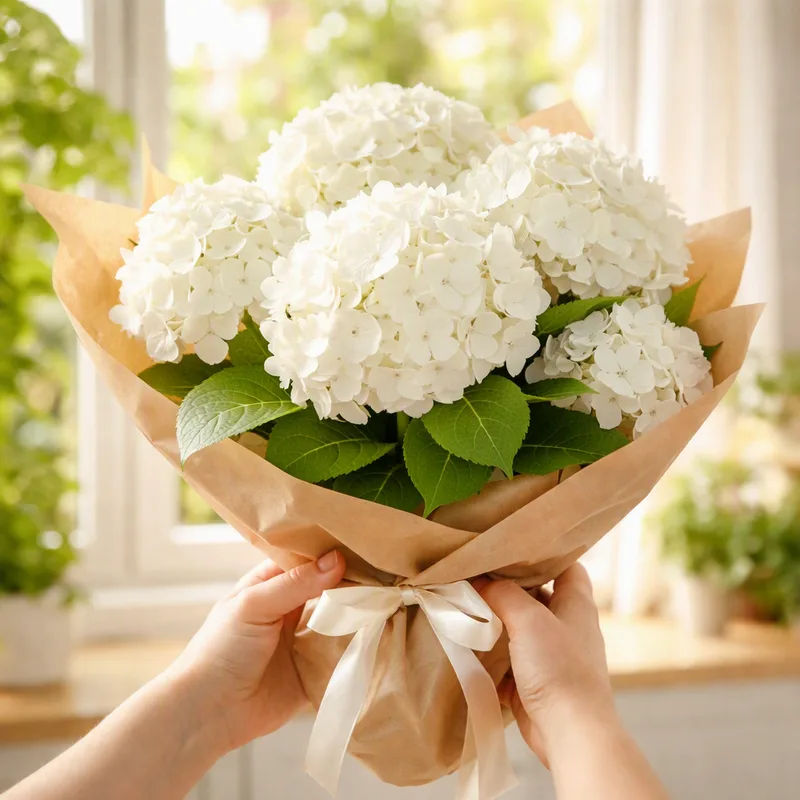 Hortensia – hvit – bilde 3