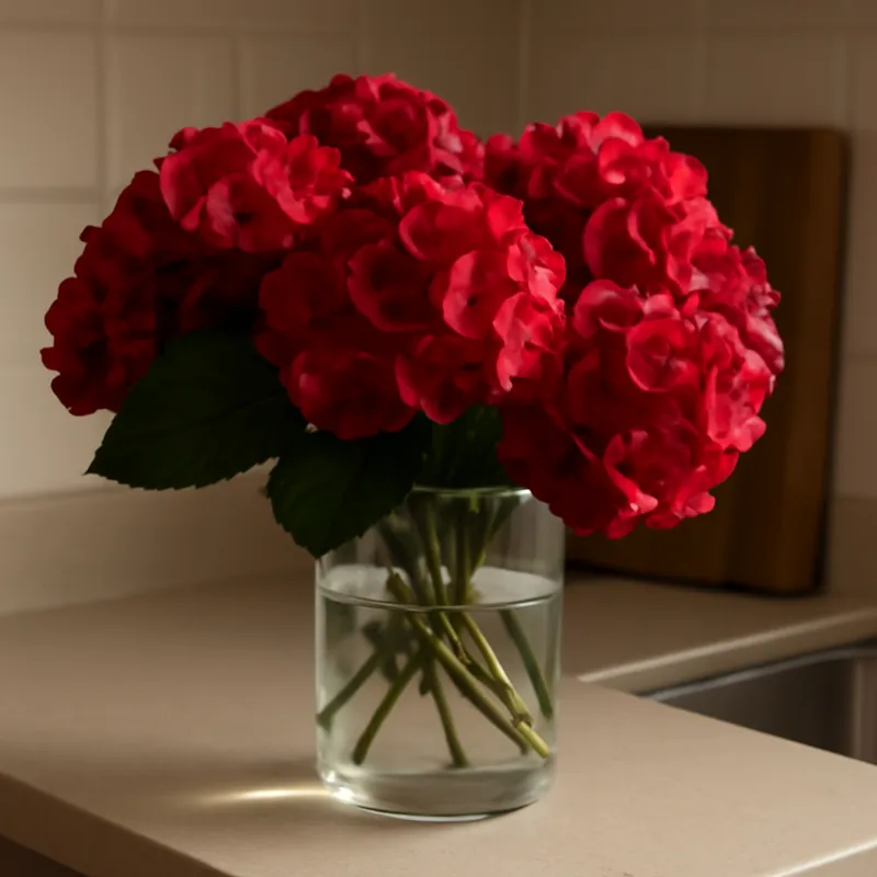 Hortensia – rød – bilde 3