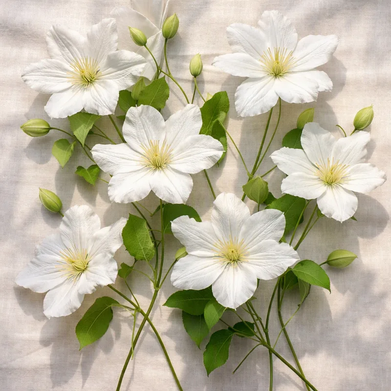 Klematis – hvit – bilde 4