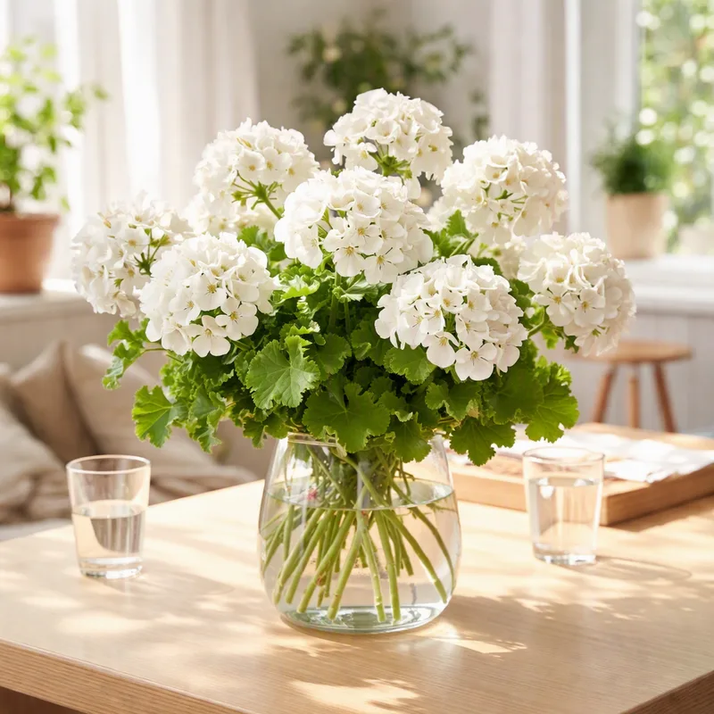 Pelargonia – hvit – bilde 2