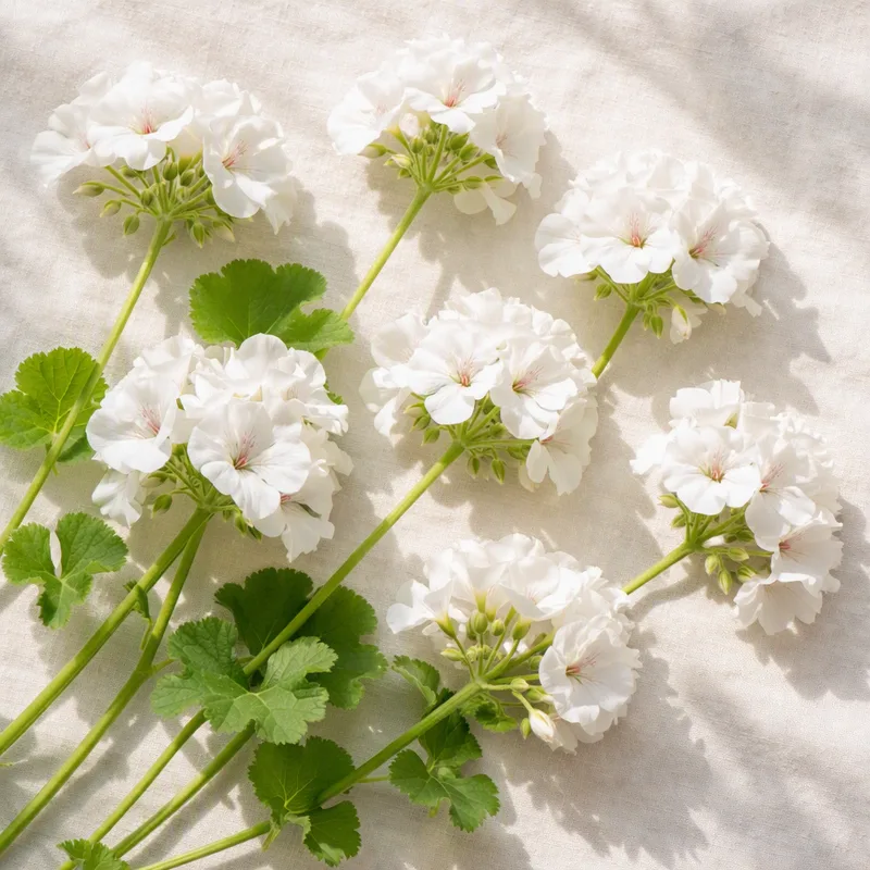 Pelargonia – hvit – bilde 4