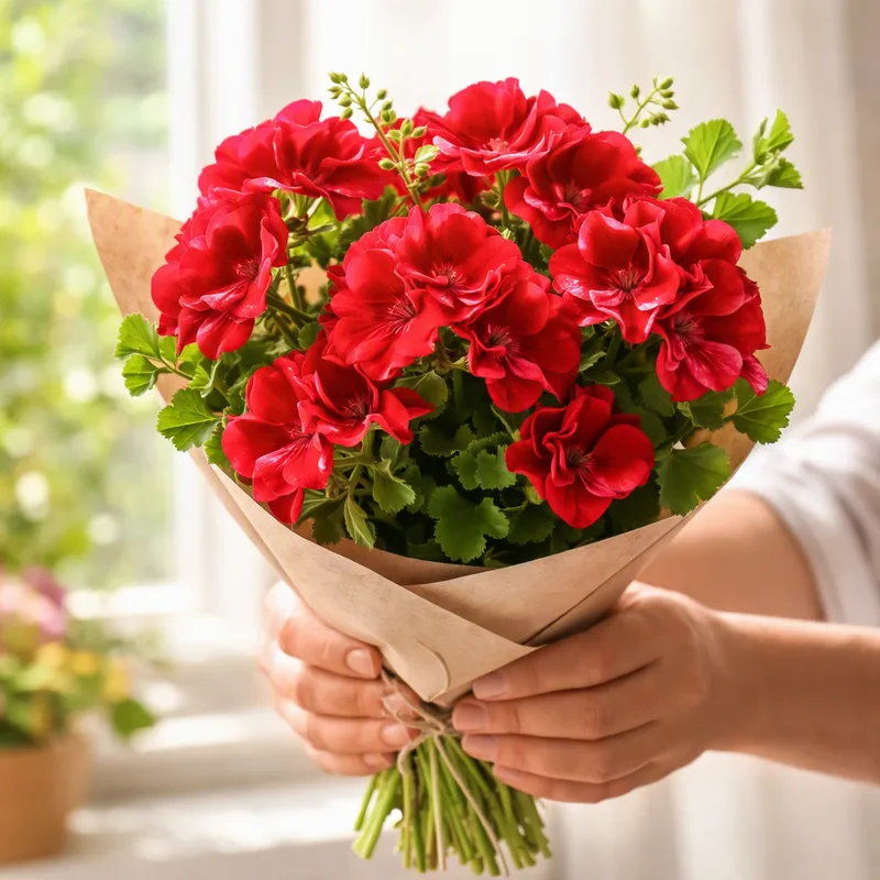 Pelargonia – rød – bilde 3