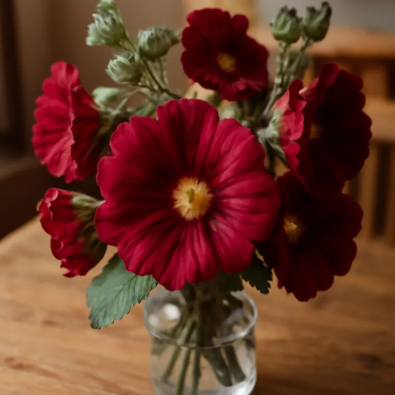 Stokrose – rød – bilde 3