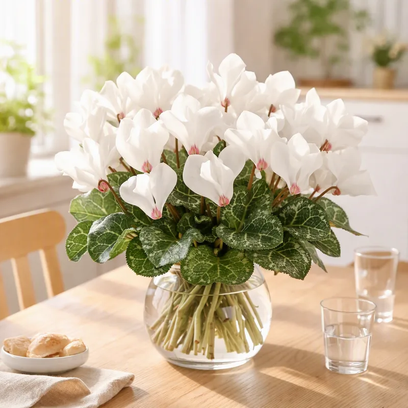Cyklamen – hvit – bilde 2