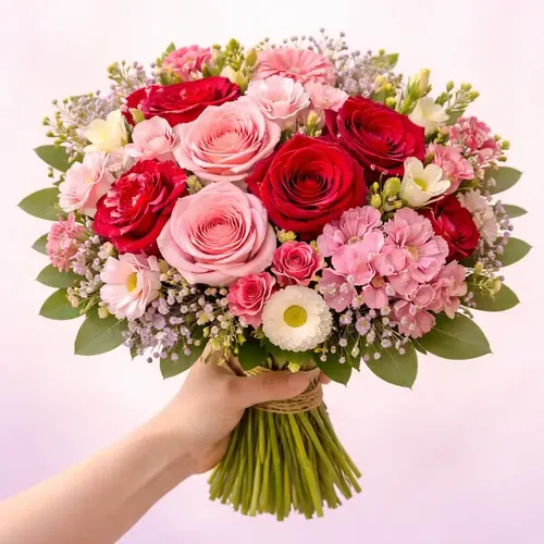 Romantisk blomsterbukett